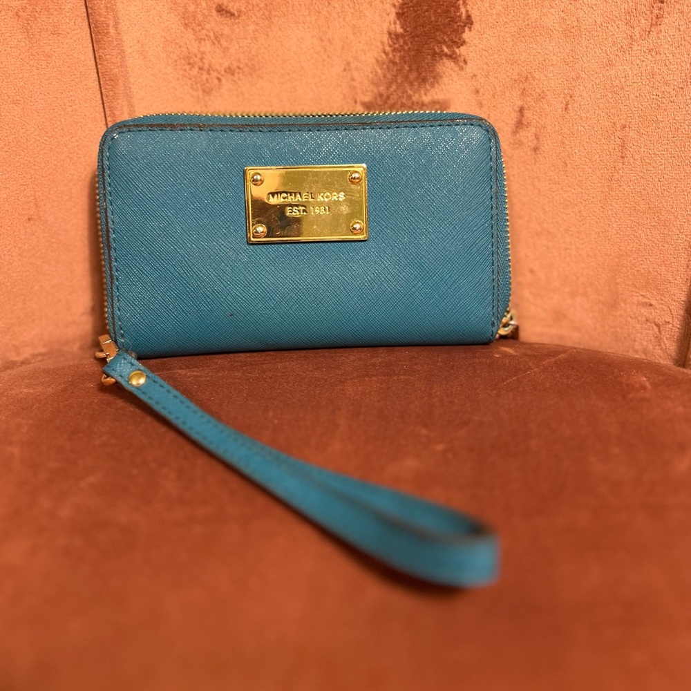 Turquoise wristlet